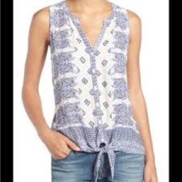 Lucky Brand Tie Front Shirt